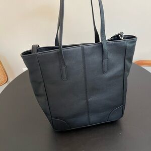 Banana Republic Black Synthetic Leather Work Tote 🗄️
